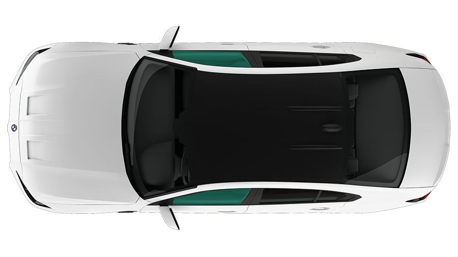 Front 2 Windows window tint coverage shown on a vehicle